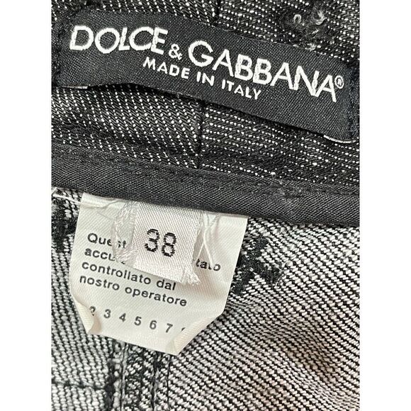 Dolce & Gabbana Skinny Ankle Zip Low Rise Jeans Black Gray Women’s 38 IT 28x31” - Picture 5 of 13
